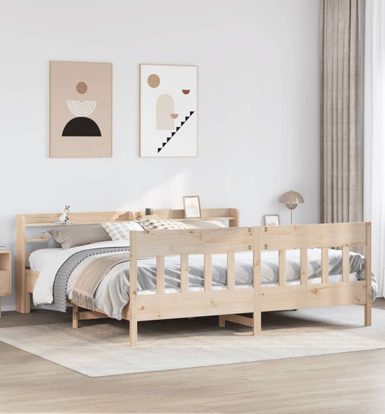 Massivholzbett ohne Matratze 200x200 cm Kiefer