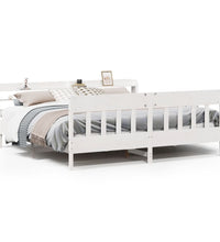 Massivholzbett ohne Matratze Weiß 180x200 cm Kiefernholz