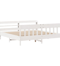 Massivholzbett ohne Matratze Weiß 180x200 cm Kiefernholz