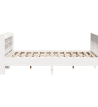 Massivholzbett ohne Matratze Weiß 180x200 cm Kiefernholz