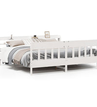 Massivholzbett ohne Matratze Weiß 180x200 cm Kiefernholz