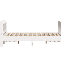 Massivholzbett ohne Matratze Weiß 150x200 cm Kiefernholz