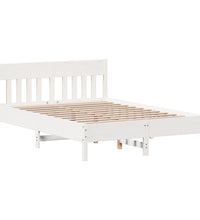 Massivholzbett ohne Matratze Weiß 150x200 cm Kiefernholz