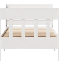 Massivholzbett ohne Matratze Weiß 100x200 cm Kiefernholz