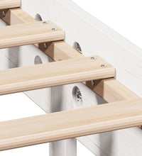 Massivholzbett ohne Matratze Weiß 100x200 cm Kiefernholz