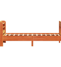 Massivholzbett ohne Matratze Wachsbraun 100x200 Kiefernholz