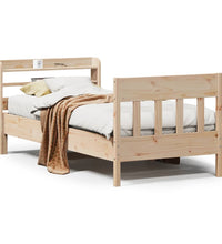 Massivholzbett ohne Matratze 75x190 cm Kiefernholz
