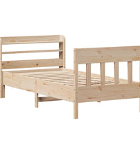 Massivholzbett ohne Matratze 75x190 cm Kiefernholz