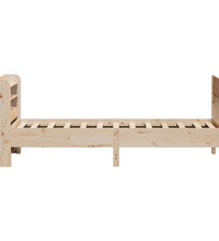 Massivholzbett ohne Matratze 75x190 cm Kiefernholz