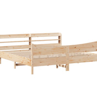 Massivholzbett mit Kopfteil 200x200 cm Kiefer