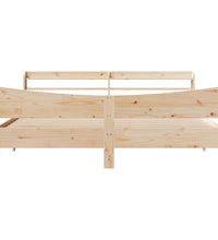 Massivholzbett mit Kopfteil 200x200 cm Kiefer