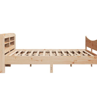 Massivholzbett mit Kopfteil 200x200 cm Kiefer