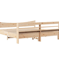Massivholzbett mit Kopfteil 200x200 cm Kiefer