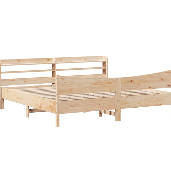 Massivholzbett mit Kopfteil 180x200 cm Kiefer