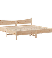 Massivholzbett mit Kopfteil 180x200 cm Kiefer