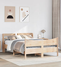 Massivholzbett mit Kopfteil 160x200 cm Kiefer