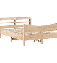 Massivholzbett mit Kopfteil 150x200 cm Kiefer