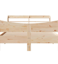 Massivholzbett mit Kopfteil 150x200 cm Kiefer