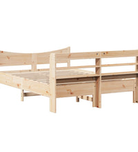 Massivholzbett mit Kopfteil 150x200 cm Kiefer
