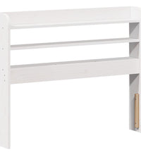 Massivholzbett mit Kopfteil Weiß 100x200 cm Kiefer