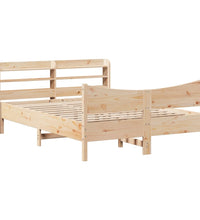 Massivholzbett mit Kopfteil 140x190 cm Kiefer