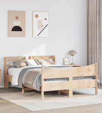 Massivholzbett mit Kopfteil 140x190 cm Kiefer