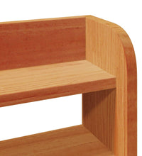 Massivholzbett mit Kopfteil Wachsbraun 140x190 cm Kiefer