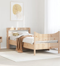 Massivholzbett mit Kopfteil 75x190 cm Kiefer