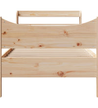 Massivholzbett mit Kopfteil 75x190 cm Kiefer