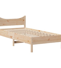 Massivholzbett mit Kopfteil 75x190 cm Kiefer