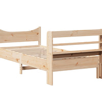 Massivholzbett mit Kopfteil 75x190 cm Kiefer