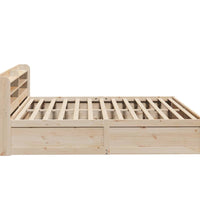 Massivholzbett mit Kopfteil 200x200 cm Kiefer