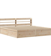 Massivholzbett mit Kopfteil 180x200 cm Kiefer