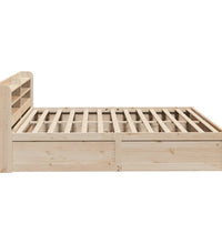 Massivholzbett mit Kopfteil 180x200 cm Kiefer