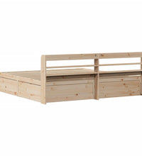 Massivholzbett mit Kopfteil 180x200 cm Kiefer