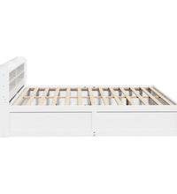 Massivholzbett mit Kopfteil Weiß 180x200 cm Kiefer