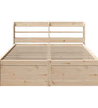 Massivholzbett mit Kopfteil 160x200 cm Kiefer