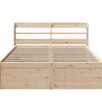 Massivholzbett mit Kopfteil 150x200 cm Kiefer