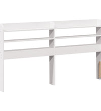 Massivholzbett mit Kopfteil Weiß 135x190 cm Kiefer