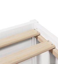 Massivholzbett mit Kopfteil Weiß 135x190 cm Kiefer