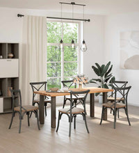 Esstisch Hellbraun 180x80x74 cm Massivholz Eiche Rechteckig