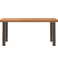 Esstisch Hellbraun 180x80x74 cm Massivholz Eiche Rechteckig