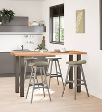 Bartisch Hellbraun 180x80x92 cm Massivholz Eiche Rechteckig