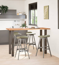 Bartisch Hellbraun 180x80x112 cm Massivholz Eiche Rechteckig