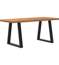 Esstisch Hellbraun 180x80x74 cm Massivholz Eiche Rechteckig