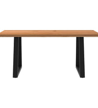 Esstisch Hellbraun 180x80x74 cm Massivholz Eiche Rechteckig