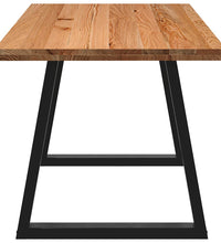 Esstisch Hellbraun 180x80x74 cm Massivholz Eiche Rechteckig