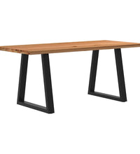 Esstisch Hellbraun 180x80x74 cm Massivholz Eiche Rechteckig