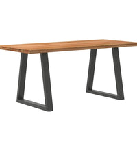 Esstisch Hellbraun 180x80x74 cm Massivholz Eiche Rechteckig