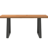 Esstisch Hellbraun 180x80x74 cm Massivholz Eiche Rechteckig